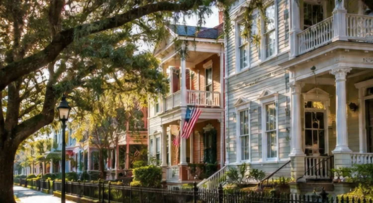 Historic Wilmington homes on an architecture walking tour